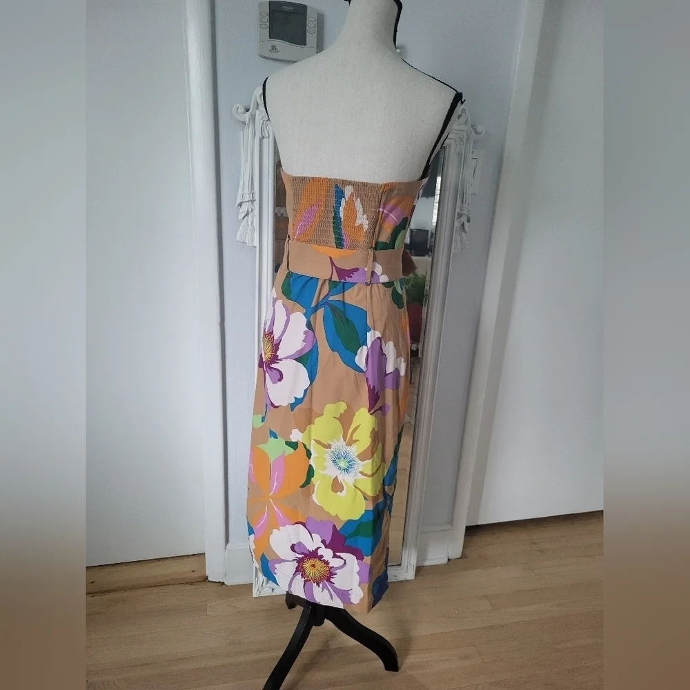 Maeve/ Anthropologie Floral Strapless Midi Skirt